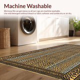 Ultra Soft Area Rug, Non Slip, Stain Resistant, Washable Area Rugs for Living Room, Bedroom, Contemporary Cozy Safari Design(Beige)