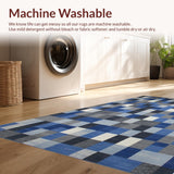 Vibrant Retro Patchwork Aesthetic(Blue)
