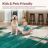 Chic Distressed Multicolor Visual(Green)