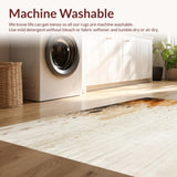 Beige Brown Artistic Splatter Indoor Area(Beige)