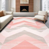 Ultra Soft Area Rug, Non Slip, Stain Resistant, Washable Area Rugs for Living Room, Bedroom, Serene Elegant Neutral Tones Design(Pink)
