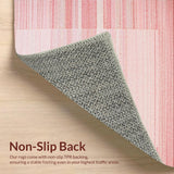 Ultra Soft Area Rug, Non Slip, Stain Resistant, Washable Area Rugs for Living Room, Bedroom, Sleek Modern Textured Shag(Pink)