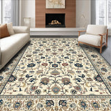 Ultra Soft Area Rug, Non Slip, Stain Resistant, Washable Area Rugs for Living Room, Bedroom, Dynamic Greenery Patterned Accent(Beige)