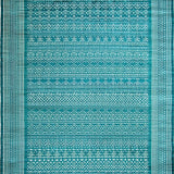 Ultra Soft Area Rug, Non Slip, Stain Resistant, Washable Area Rugs for Living Room, Bedroom, Rustic Striped Coastal Aesthetic(Blue)