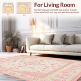 Ultra Soft Area Rug, Non Slip, Stain Resistant, Washable Area Rugs for Living Room, Bedroom, Plush Creamy tones(Ivory)