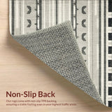 Ultra Soft Area Rug, Non Slip, Stain Resistant, Washable Area Rugs for Living Room, Bedroom, Scalloped Bow Knot Preppy Style Accent Rug(Gray)