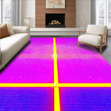 Ultra Soft Area Rug, Non Slip, Stain Resistant, Washable Area Rugs for Living Room, Bedroom, Dynamic Bright Patterned Mosaic(Purple)