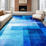Ultra Soft Area Rug, Non Slip, Stain Resistant, Washable Area Rugs for Living Room, Bedroom, Artistic Abstract Color Fusion(Blue)