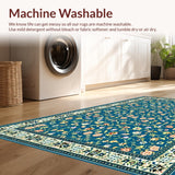 Classic Low Pile Floral Elegance(Blue)