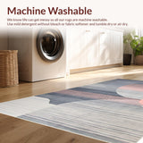 Ultra Soft Area Rug, Non Slip, Stain Resistant, Washable Area Rugs for Living Room, Bedroom, Chic Abstract Watercolor Aesthetic(Gray)