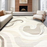 Elegant High Low Abstract Swirls(Beige)