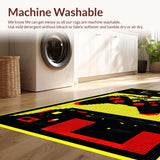 Ultra Soft Area Rug, Non Slip, Stain Resistant, Washable Area Rugs for Living Room, Bedroom, Lively Graphic Playroom Accent(Yellow)