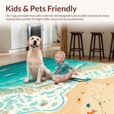 Ultra Soft Area Rug, Non Slip, Stain Resistant, Washable Area Rugs for Living Room, Bedroom, Humorous Fishing Doormat for Porch Entryway(Blue)
