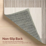 Ultra Soft Area Rug, Non Slip, Stain Resistant, Washable Area Rugs for Living Room, Bedroom, Classic Natural Fiber Aesthetic(Beige)