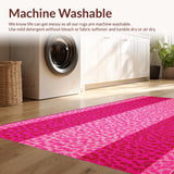 Ultra Soft Area Rug, Non Slip, Stain Resistant, Washable Area Rugs for Living Room, Bedroom, Whimsical Pink Animal Print Delight(Pink)