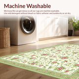 Ultra Soft Area Rug, Non Slip, Stain Resistant, Washable Area Rugs for Living Room, Bedroom, Artful Organic Pattern Fusion(Ivory)