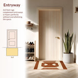 Ultra Soft Area Rug, Non Slip, Stain Resistant, Washable Area Rugs for Living Room, Bedroom, Charming Wooden Texture Aesthetic(Brown)