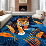 Ultra Soft Area Rug, Non Slip, Stain Resistant, Washable Area Rugs for Living Room, Bedroom, Striking Nature-Inspired Aesthetic(Orange)