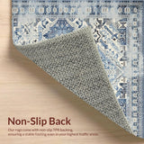 Ivory Distressed Medallion(Blue)