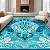 Bright Tropical Turtle Illustration(Blue)