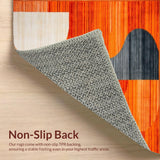 Ultra Soft Area Rug, Non Slip, Stain Resistant, Washable Area Rugs for Living Room, Bedroom, Dynamic Orange Tiled Composition(Orange)