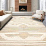 Ultra Soft Area Rug, Non Slip, Stain Resistant, Washable Area Rugs for Living Room, Bedroom, Boho Geometric Area Hallway Runner(Beige)