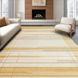 Ultra Soft Area Rug, Non Slip, Stain Resistant, Washable Area Rugs for Living Room, Bedroom, Elegant Beige Geometric Aesthetic(Gold)