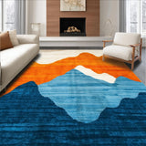 Ultra Soft Area Rug, Non Slip, Stain Resistant, Washable Area Rugs for Living Room, Bedroom, Radiant Fluid Color Harmony(Orange)