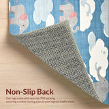 Ultra Soft Area Rug, Non Slip, Stain Resistant, Washable Area Rugs for Living Room, Bedroom, Adorable Child-Friendly Animal Patterns(Blue)