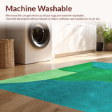 Ultra Soft Area Rug, Non Slip, Stain Resistant, Washable Area Rugs for Living Room, Bedroom, Non-Shedding Contemporary Bedroom Area Rug(Green)