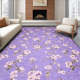 Ultra Soft Area Rug, Non Slip, Stain Resistant, Washable Area Rugs for Living Room, Bedroom, Vibrant Purple Abstract Swirls(Purple)