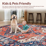 Artisanal Coral Red Symmetrical Motif(Red)