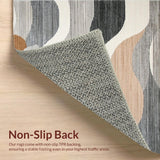 Ultra Soft Area Rug, Non Slip, Stain Resistant, Washable Area Rugs for Living Room, Bedroom, Contemporary Soft Tiled Pattern(Gray)