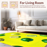Sunny Lemon Fresh Abstract Art(Yellow)
