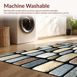 Ultra Soft Area Rug, Non Slip, Stain Resistant, Washable Area Rugs for Living Room, Bedroom, Zen Pebble Runner Cobblestone Boho Absorbent Non Slip(Beige)
