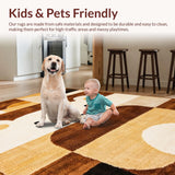 Ultra Soft Area Rug, Non Slip, Stain Resistant, Washable Area Rugs for Living Room, Bedroom, Cute Fluffy Bear Motif(Brown)
