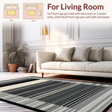 Ultra Soft Area Rug, Non Slip, Stain Resistant, Washable Area Rugs for Living Room, Bedroom, Charming Earthy Animal Print Aesthetic(Black)