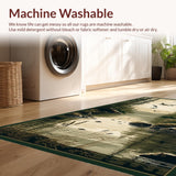 Ultra Soft Area Rug, Non Slip, Stain Resistant, Washable Area Rugs for Living Room, Bedroom, Vibrant Multi-Color Fishing Landscape(Brown)