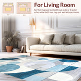 Ultra Soft Area Rug, Non Slip, Stain Resistant, Washable Area Rugs for Living Room, Bedroom, Vibrant Nursery Shaggy Appeal(Blue)