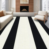 Ultra Soft Area Rug, Non Slip, Stain Resistant, Washable Area Rugs for Living Room, Bedroom, Neutral Aesthetic Bedroom Pet-Friendly Carpet(Black)