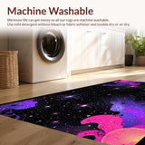 Ultra Soft Area Rug, Non Slip, Stain Resistant, Washable Area Rugs for Living Room, Bedroom, Vivid Celestial Cartoon Imagery(Purple)