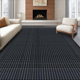 Ultra Soft Area Rug, Non Slip, Stain Resistant, Washable Area Rugs for Living Room, Bedroom, Elegant Vintage Tiled Pattern(Black)