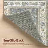 Ultra Soft Area Rug, Non Slip, Stain Resistant, Washable Area Rugs for Living Room, Bedroom, Tarot Night Sky Rug with Ornate Sun, Moon, and Cosmic Patterns(Gray)