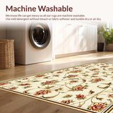 Ultra Soft Area Rug, Non Slip, Stain Resistant, Washable Area Rugs for Living Room, Bedroom, Beige Low Pile Nursery Throw Rug(Beige)