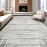 Ultra Soft Area Rug, Non Slip, Stain Resistant, Washable Area Rugs for Living Room, Bedroom, Serene Geometric Coastal Inspired Look(Gray)