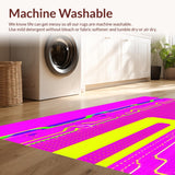 Ultra Soft Area Rug, Non Slip, Stain Resistant, Washable Area Rugs for Living Room, Bedroom, Vibrant Contemporary Pop Art Style(Pink)