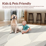 Contemporary Cream Geometric Waves(Black)