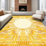 Ultra Soft Area Rug, Non Slip, Stain Resistant, Washable Area Rugs for Living Room, Bedroom, Sun Solid(Gold)