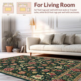 Elegant Dark Green Botanical Print(Green)