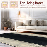 Ultra Soft Area Rug, Non Slip, Stain Resistant, Washable Area Rugs for Living Room, Bedroom, Elegant Rustic Cheetah Design(Beige)